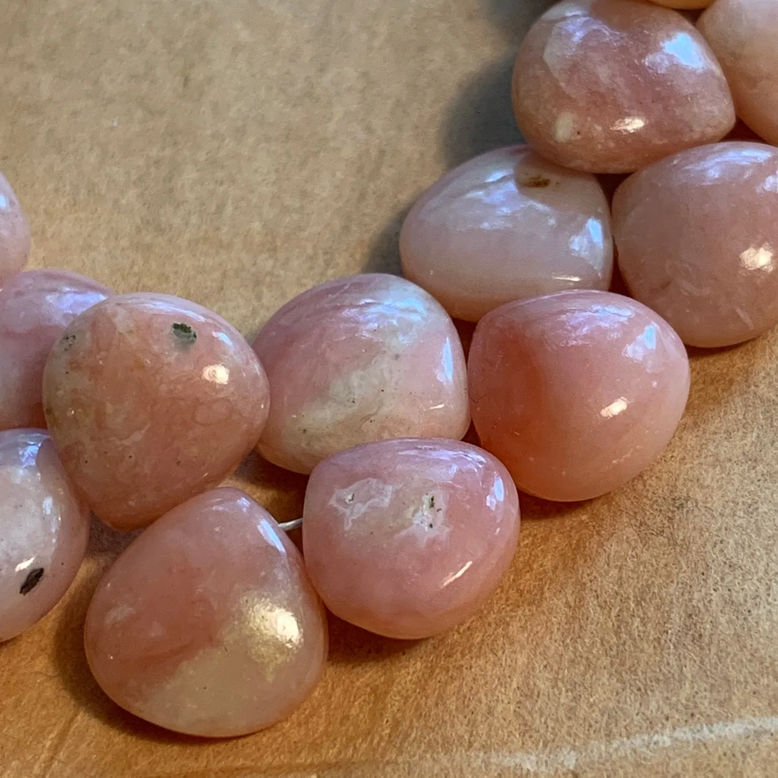 Pink Peruvian Opal Briolettes