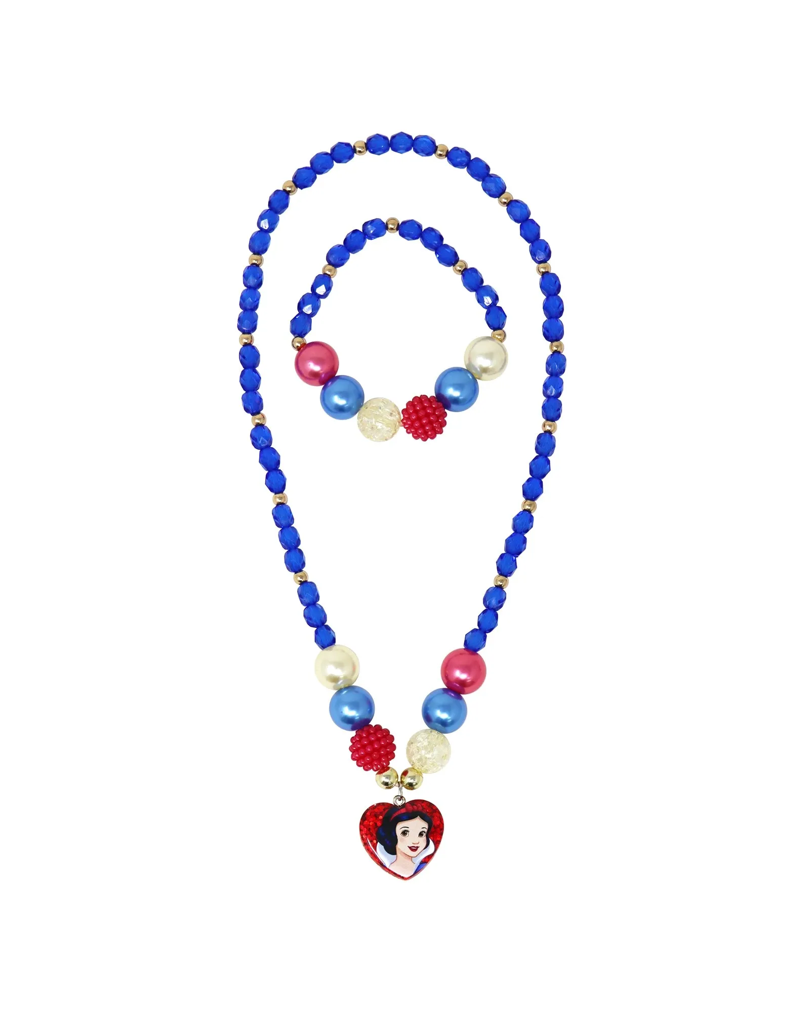 Pink Poppy Disney Snow White Necklace and Bracelet Set