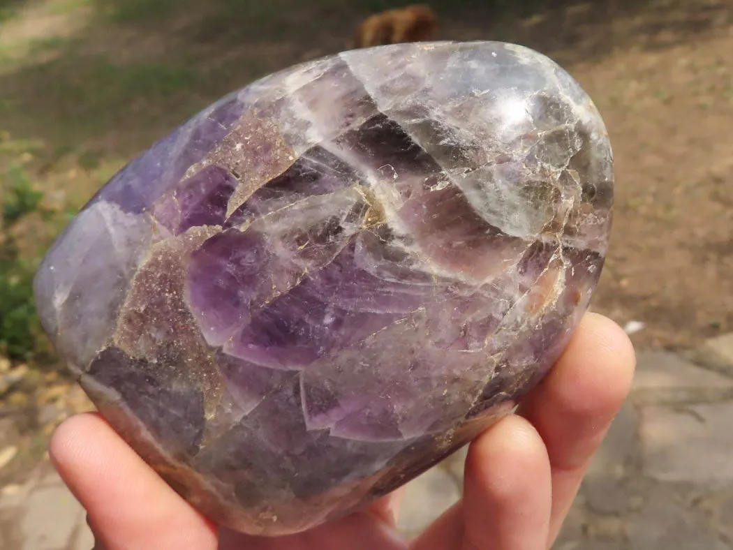 Polished Dream Amethyst Standing Free Forms x 4 From Madagascar