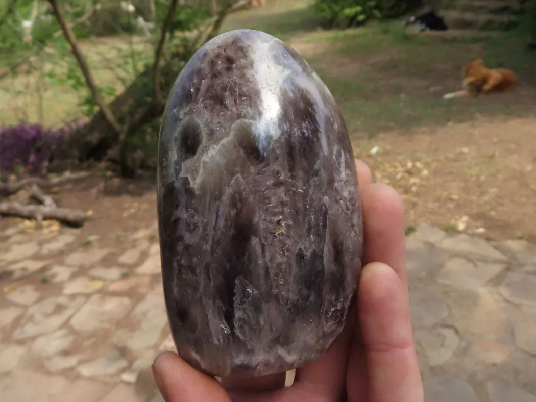 Polished Dream Amethyst Standing Free Forms x 4 From Madagascar