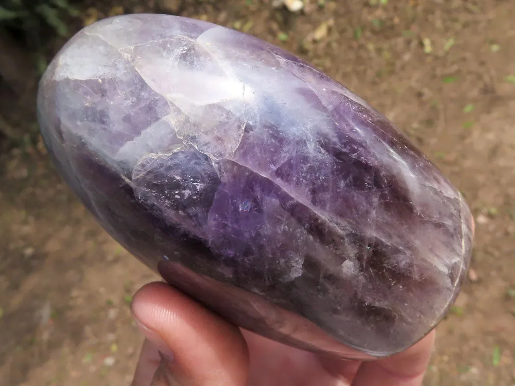 Polished Dream Amethyst Standing Free Forms x 4 From Madagascar