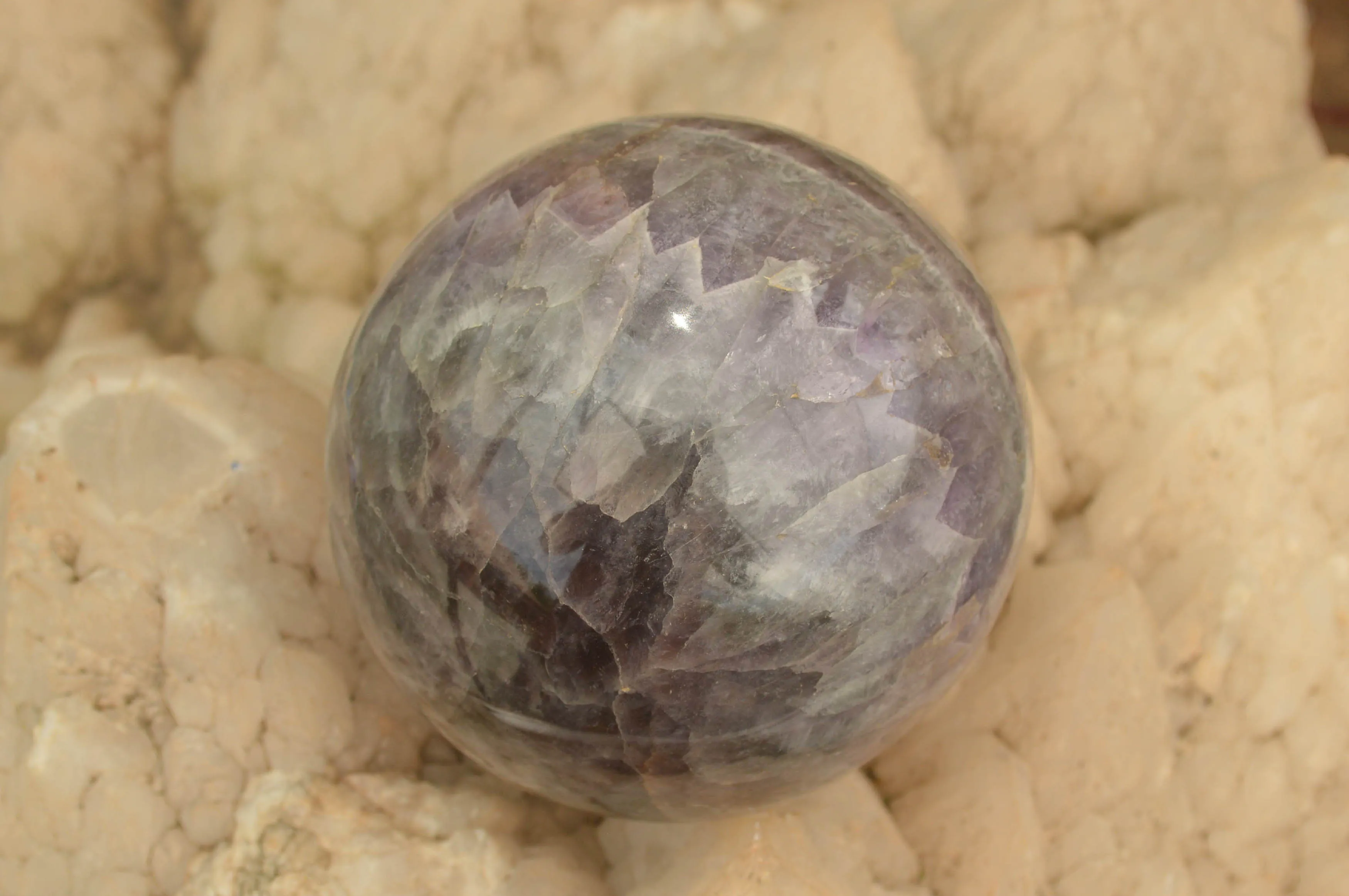 Polished Large Smokey Amethyst Sphere x 1 From Madagascar