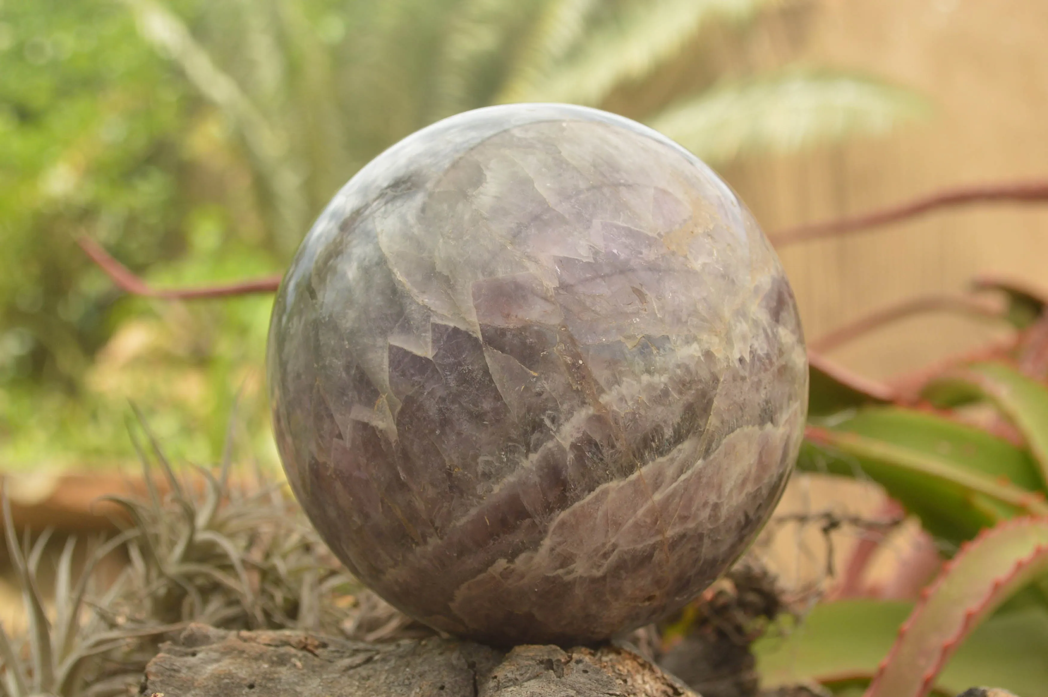 Polished Large Smokey Amethyst Sphere x 1 From Madagascar