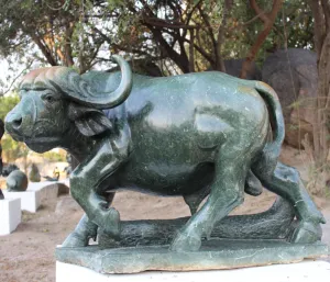 Prancing Buffalo||Shona Stone Sculpture