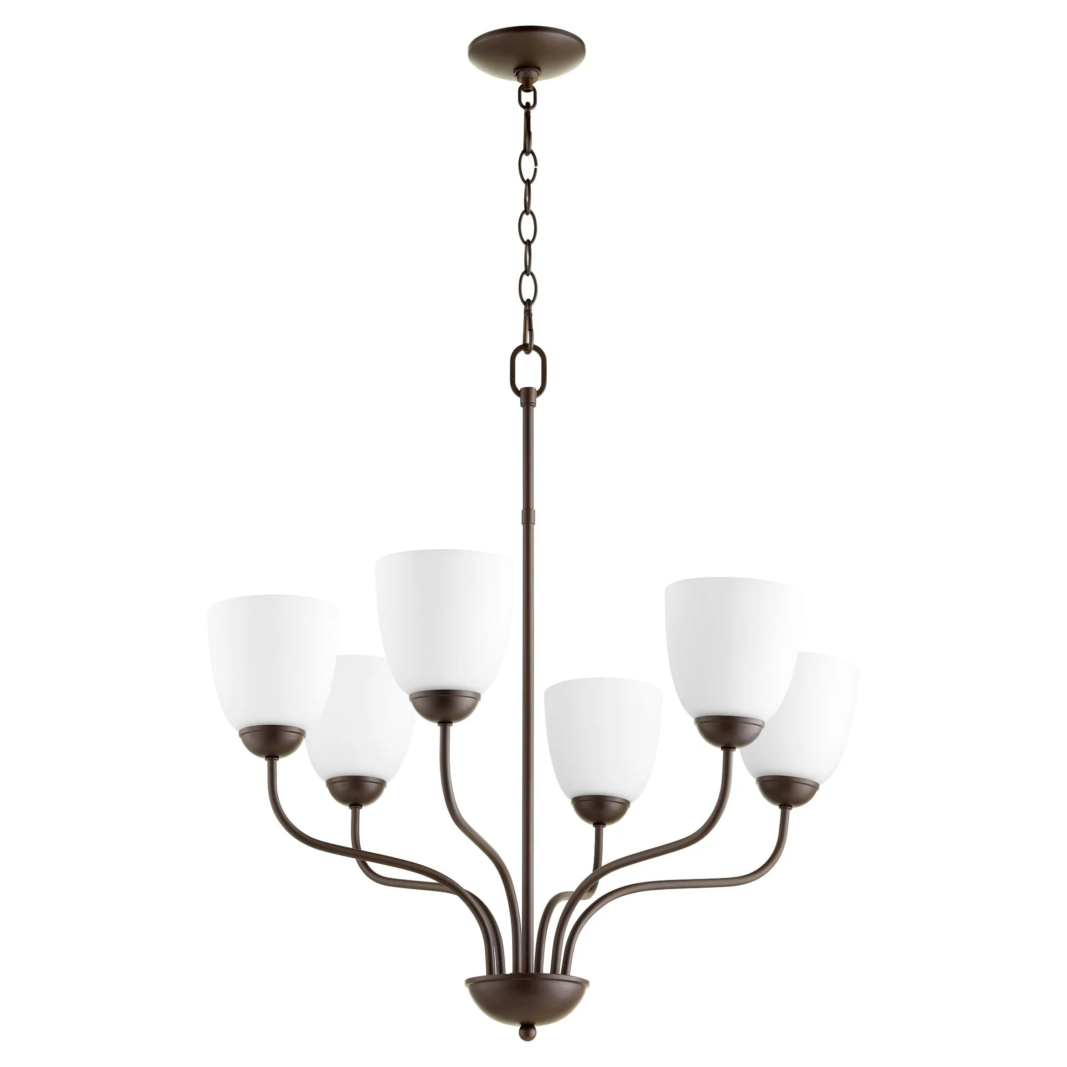 Quorum 6041-6-86 Chandelier - Oiled Bronze