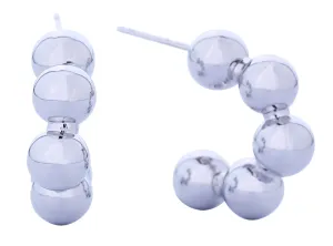 SJE310611 14K Multi-Ball Hoop Post Earrings