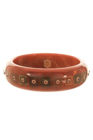 Spessartite Garnet Orange Bakelite Bangle