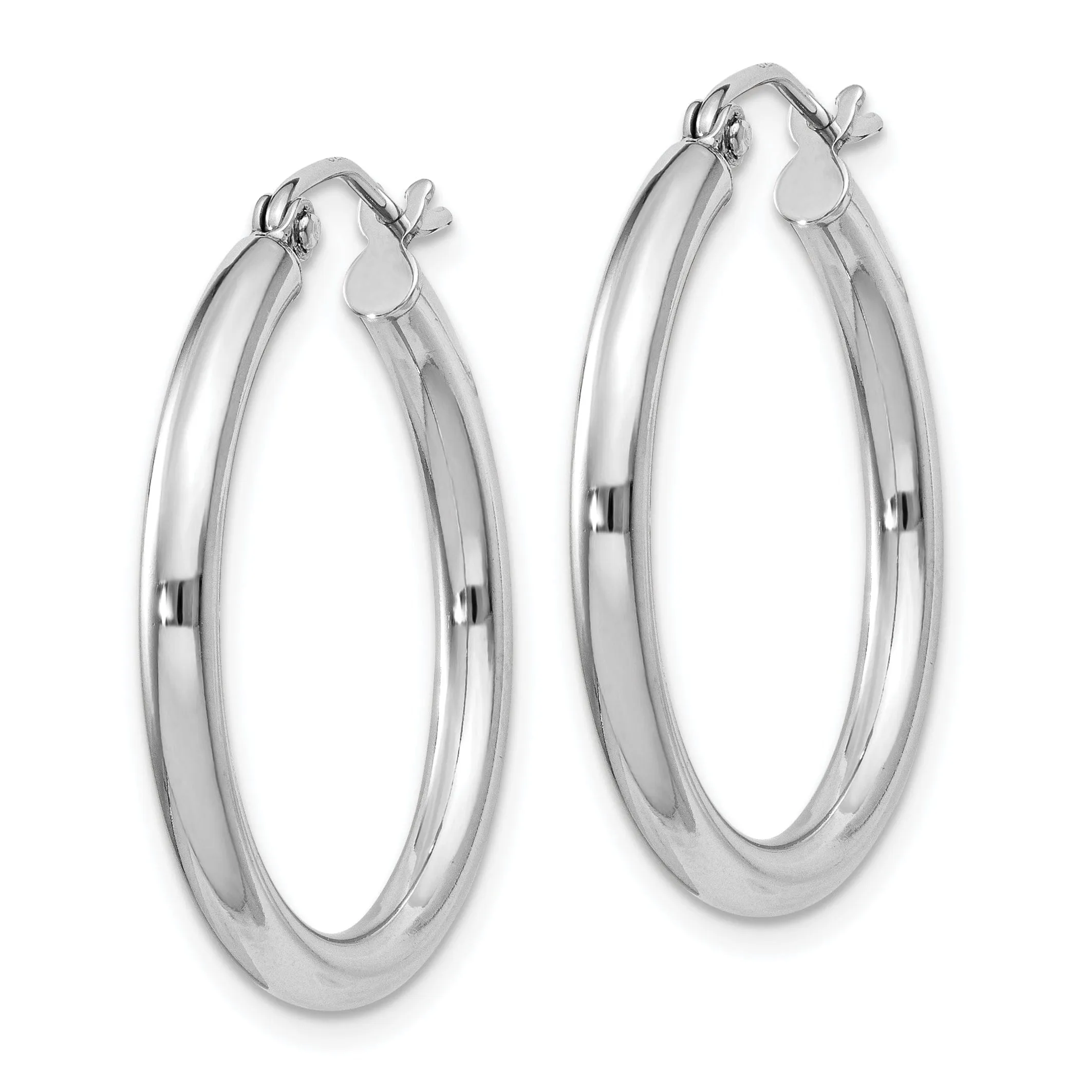 Sterling Silver 2.5MM Round Hoop Earrings