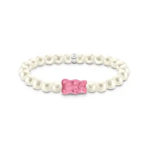 Sterling Silver HARIBO Pink Goldbears Pearl Bracelet A2154-082-9