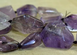 Strand of Large Faceted Amethyst from the Lou Zeldis Collection