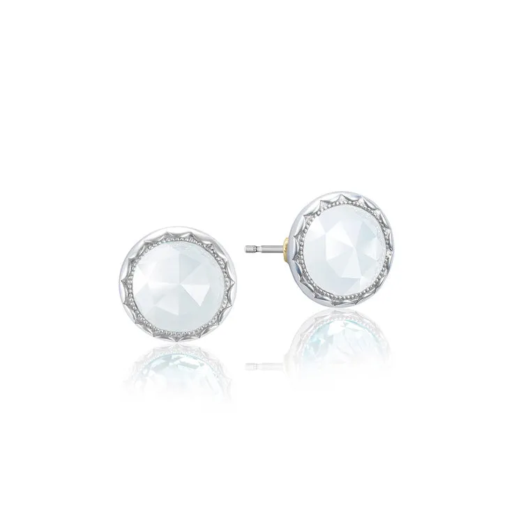 Tacori Bezel Chalcedony Silver Stud Earrings SE21503