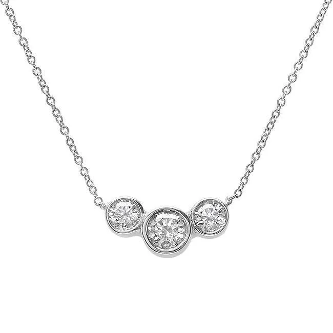 Three Diamond Necklace