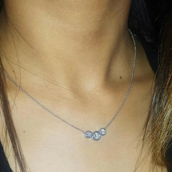 Three Diamond Necklace