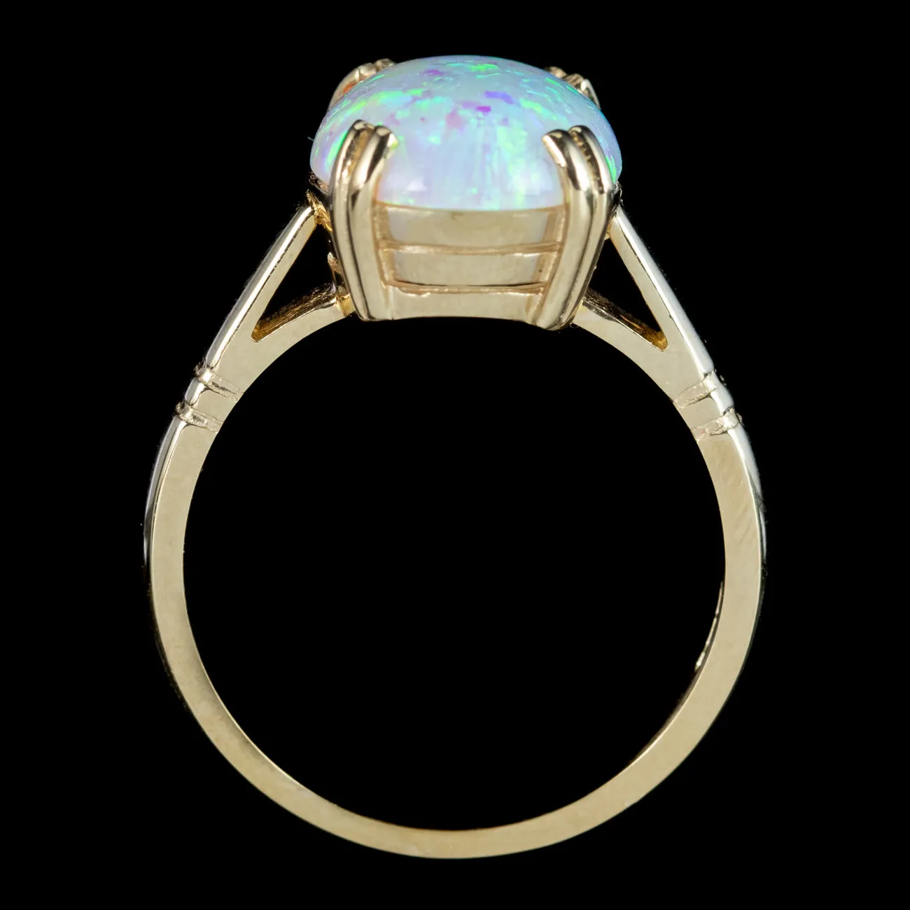 Victorian Style Opal Solitaire Ring 6ct Opal